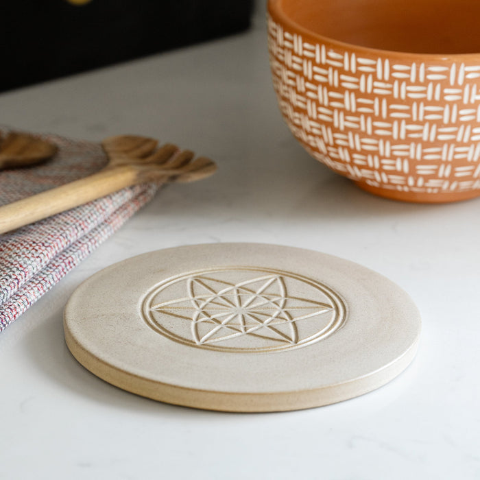 Sacred Geometry Ceramic Trivet 2