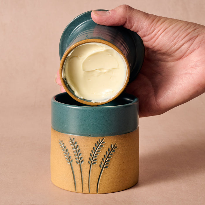 Mato Wheat Stalk Butter Crock 2