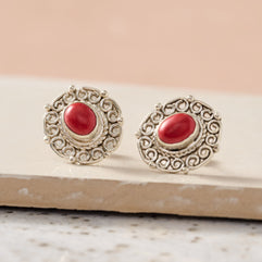 Rani Redstone Post Earrings