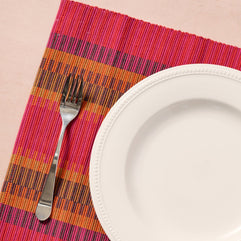 Khana Handloomed Cotton Placemat Set of 2 - Rouge