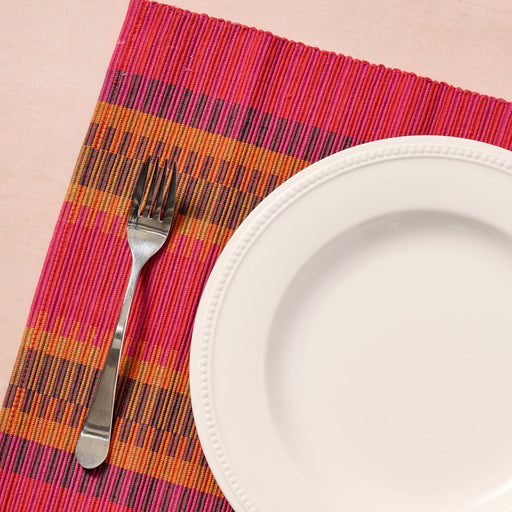 Khana Handloomed Cotton Placemat Set of 2 - Rouge