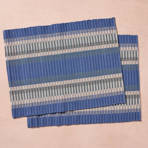 Khana Handloomed Cotton Placemat Set of 2 - Blue