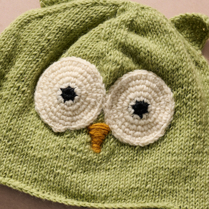 Bina Sage Owl Beanie - Adult 3