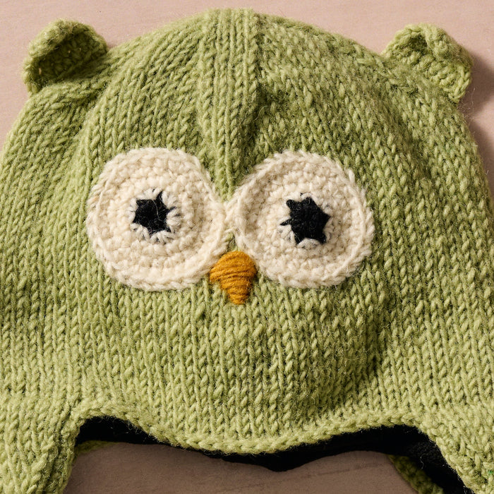 Bina Sage Owl Beanie - Kids 3