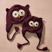 Bina Eggplant Owl Beanie - Kids thumbnail 2