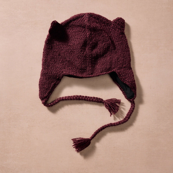 Bina Eggplant Owl Beanie - Adult 4