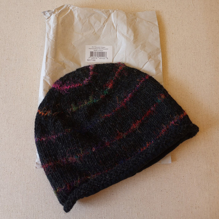 Striped Recycled Wool Knit Hat 5