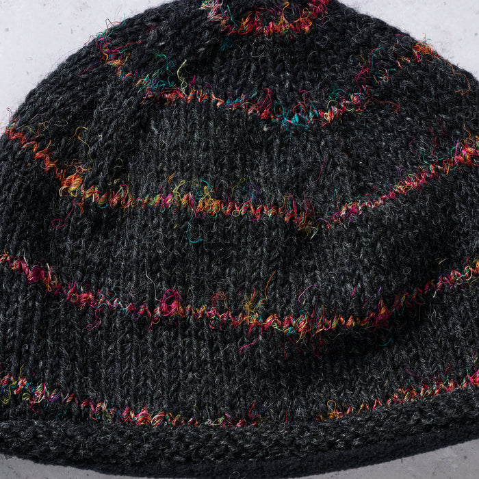 Striped Recycled Wool Knit Hat 4