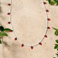 Taja Strawberry Beaded Necklace