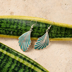 Cila Turquoise & Metal Dangle Wing Earrings
