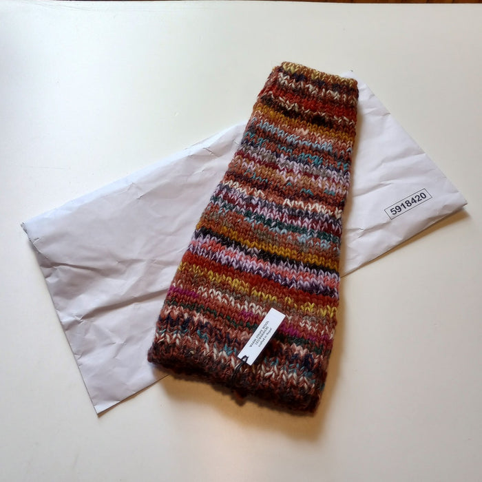 Warm Stripe Wool Legwarmers 6
