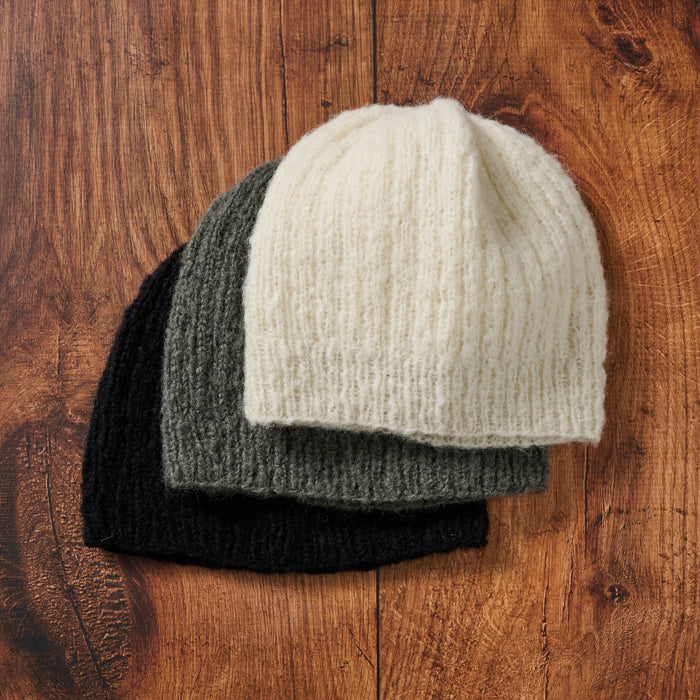 Ivory Wool Knit Hat 5