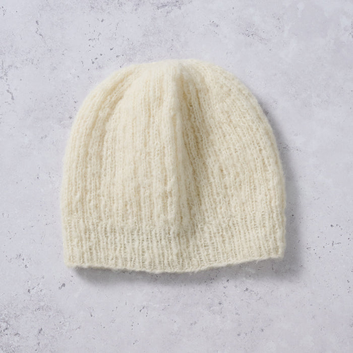 Ivory Wool Knit Hat 4