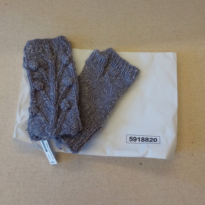 Purple Cable Knit Wrist Warmers 6