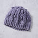 Purple Flowers Cable Knit Hat thumbnail 2