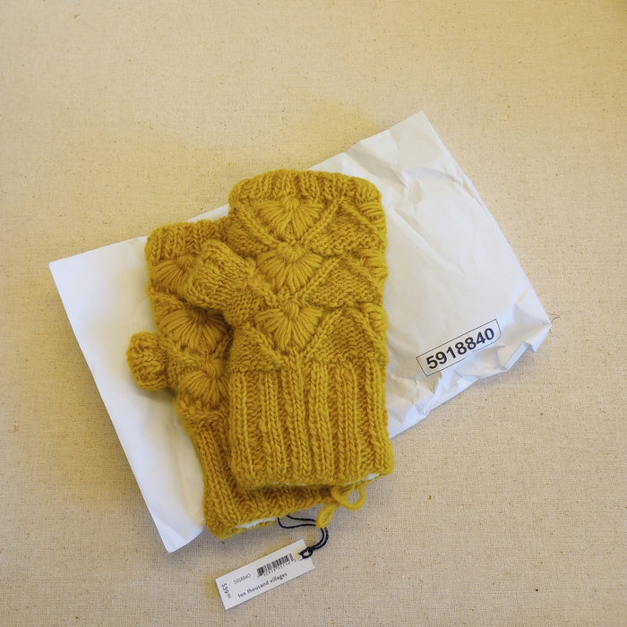 Golden Light Knit Wrist Warmers 4