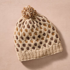Nabina Waffle Weave Pom Beanie