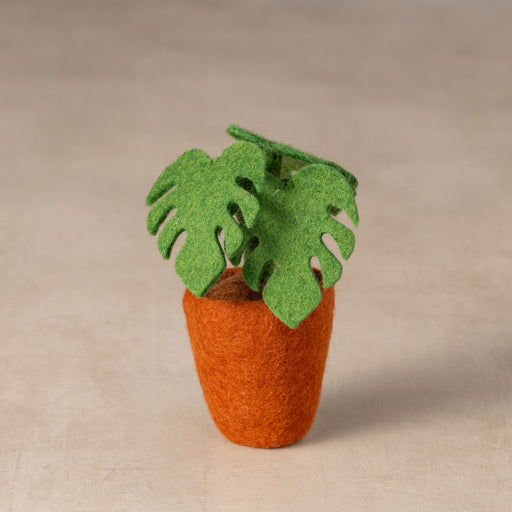 Felted Flower Pot - Leaves