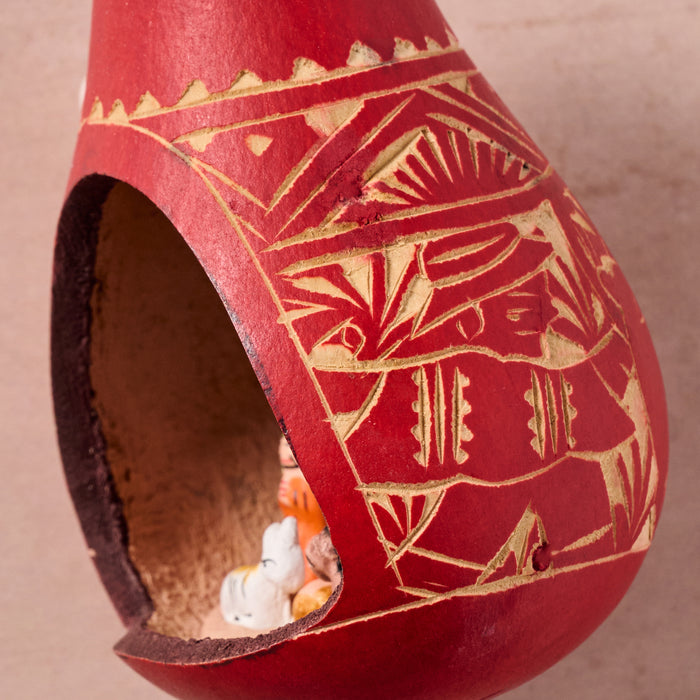 Nativity Gourd Ornament 3