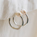 Ati Pearl Silver Hoop Earrings thumbnail 2