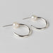 Ati Pearl Silver Hoop Earrings thumbnail 3