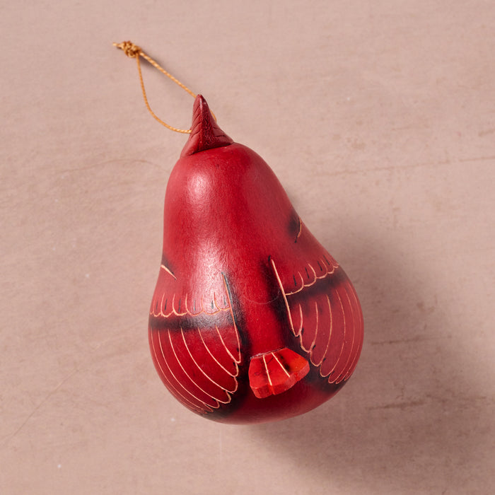 Cardinal Gourd Ornament 6