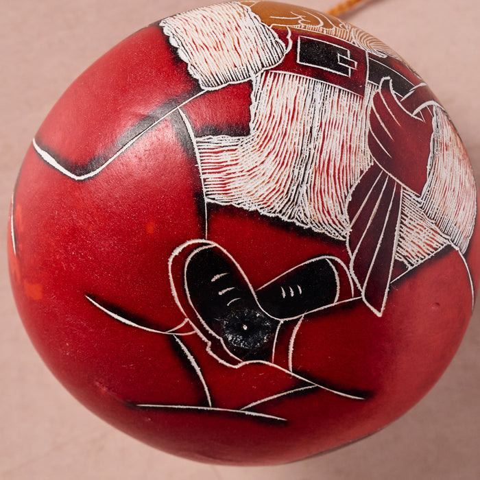 Santa Gourd Ornament 5