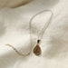 Carved Gourd Teardrop Pendant Necklace thumbnail 2