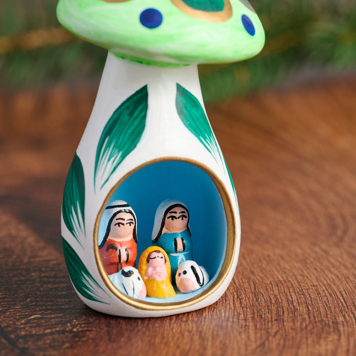 Mini Mushroom Ceramic Nativity 2