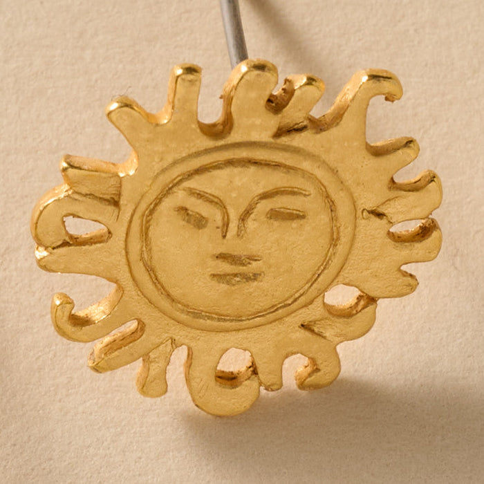 Calida Gold Plate Sun Post Earrings 3