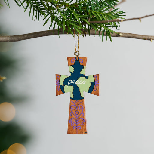 Peace On Earth Cross Ornament - Collectible 2024