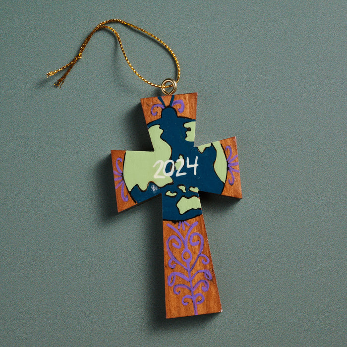 Peace On Earth Cross Ornament - Collectible 2024 2