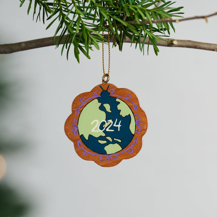 Peace On Earth Globe Ornament - Collectible 2024 3