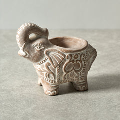 Terracotta Elephant Candleholder