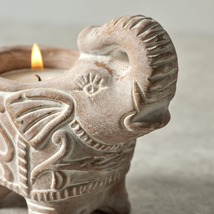 Terracotta Elephant Candleholder 2