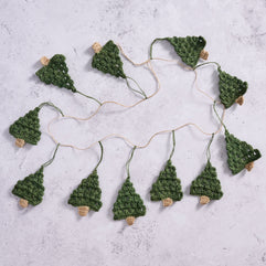 Holly Jolly Trees Crochet Garland