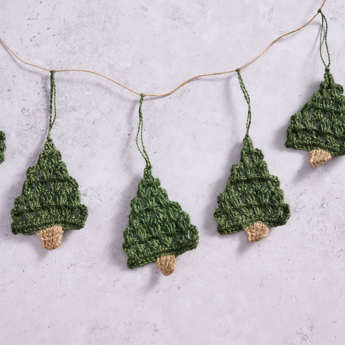 Holly Jolly Trees Crochet Garland 2