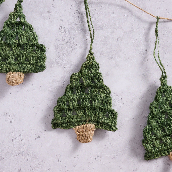 Holly Jolly Trees Crochet Garland 3