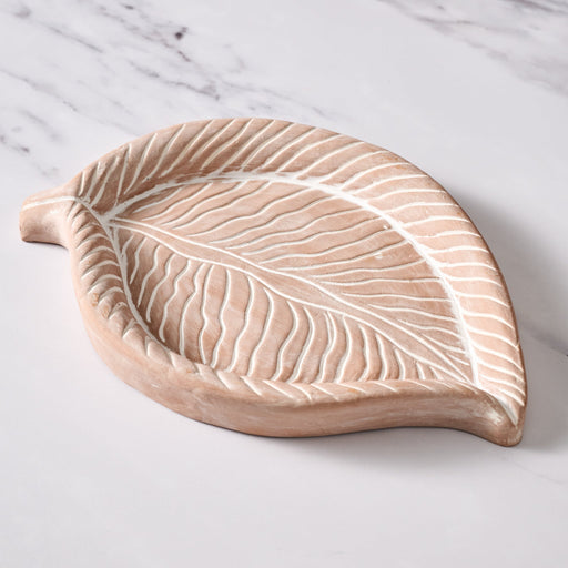 Pama Terracotta Leaf Bird Feeder