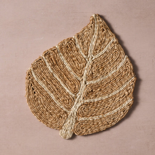 Sarat Jute Leaf Coaster Cutlery Placemat