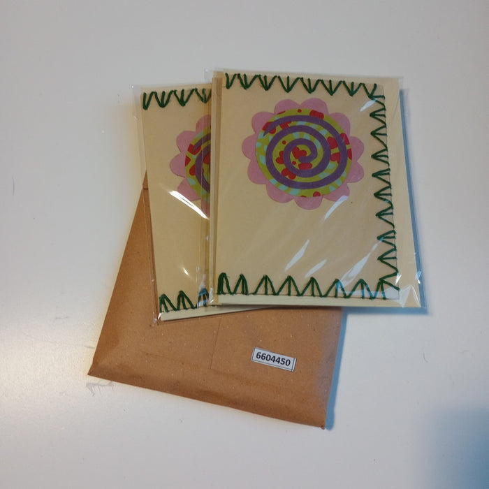 Transa Recycled Sari Flower Card 4
