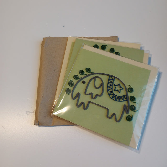 Cute Jute Elephant Handmade Card 5