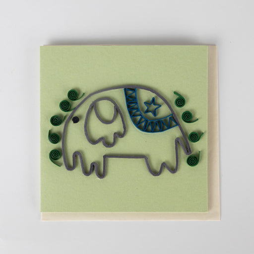 Cute Jute Elephant Handmade Card