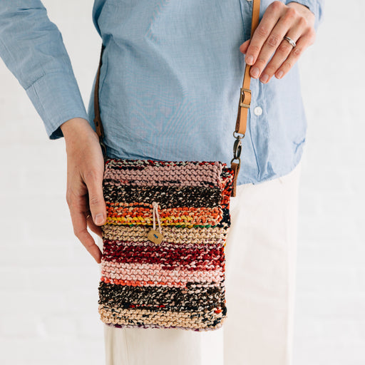 Naisha Sari Handknit Crossbody Bag - Assorted Colors