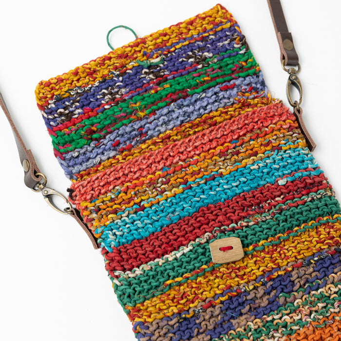 Naisha Sari Handknit Crossbody Bag - Assorted Colors 6