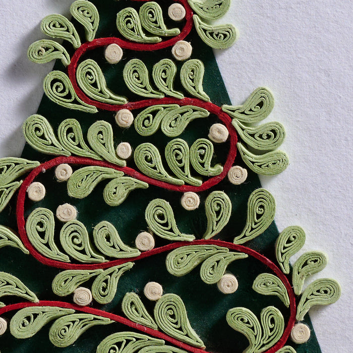 Quilled Trimmed Tree Christmas Card 2