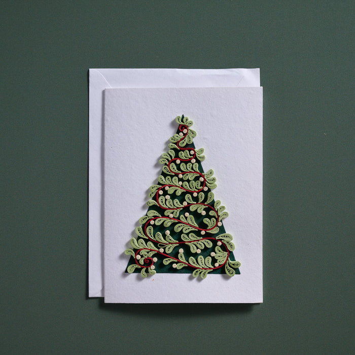 Quilled Trimmed Tree Christmas Card 1