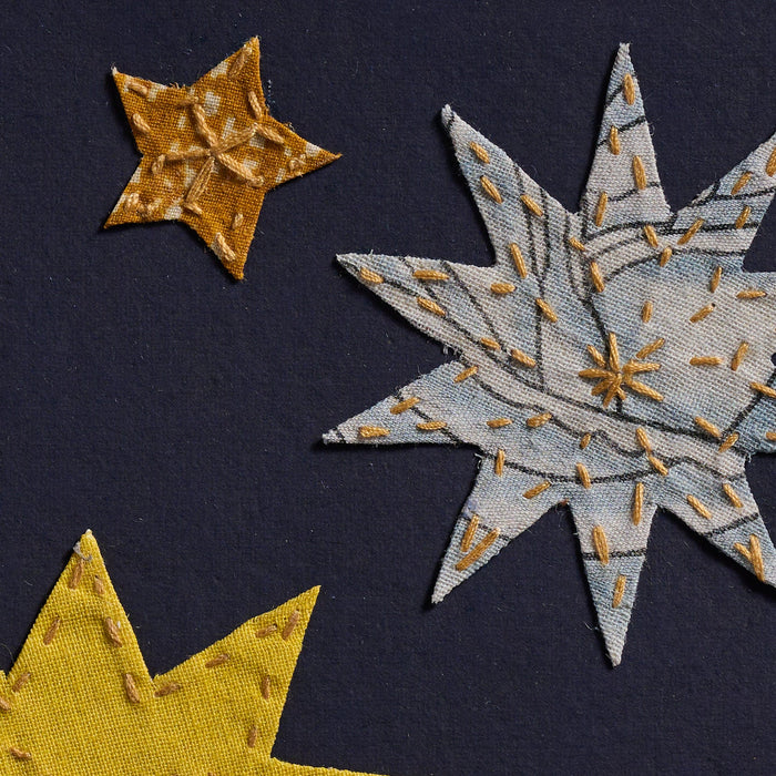 Kantha Stitched Stars Card 2