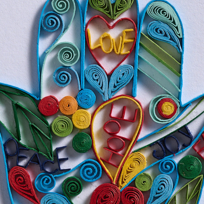 Joyful Hamsa Hand Quilled Card 2