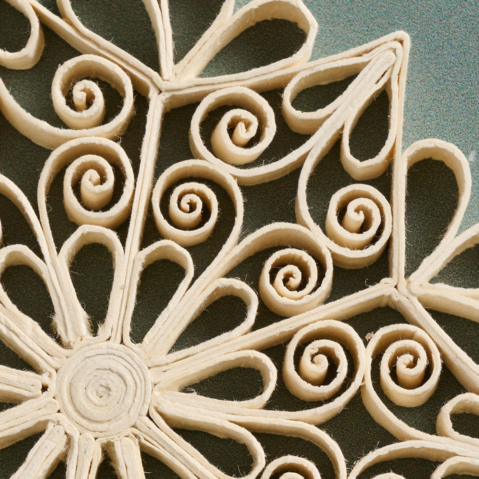 Quilled Cream Snowflake Ornament 3